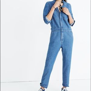 Madewell Denim Coverall Jumpsuit Size Small